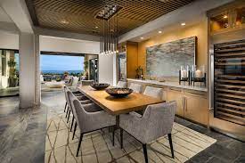 Our homes are built from the ground up in a controlled factory environment with building materials that have never been exposed to the elements. One Oak Contemporary Dining Room San Diego By Shea Homes