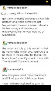 Kiss Marry Kill This Is Definitely A Better Alternative To The Original Game Fun Party Games Fun Games Party Games