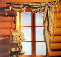 Window treatments have come a long way over the years. Or You Can Just Use A Fishing Rod Great For A Lake House Rustic Window Treatments Creative Window Treatments Burlap Window Treatments