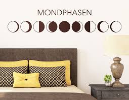 Siehe hier die mondstände vollmond, halbmond und neumond mit datum und genaue uhrzeit in minuten und sekunden. Wandtattoo Mondphasen Zeigt Alle Phasen Des Mondes