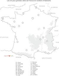 Départements français avec une carte vierge. Carte Des Villes De France Vierge A Completer Dragono Fr