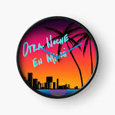 Wanting to hang out in miami happiness canceled a date with me but i always give good vibes in case anyone needs them. Bad Bunny Clocks Redbubble