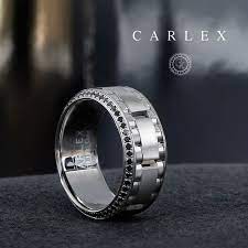 A One Of A Kind Carlex Ring With Black Diamonds G1collection Http Carlexcollection Com Engagement Rings For Men Wedding Bands Mens Wedding Bands