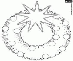 How to make a christmas wreath using winter foliage, herbs and mistletoe as well as a fabric alternative. Christmas Wreaths And Garlands Coloring Pages Printable Games