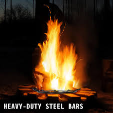 Heavy duty fire pit on wheels. Wheel Fire Grate Fire Pit Log Grate 36 Inch Fire Pit Grate Round Fire Vevor Us