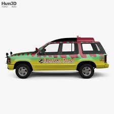 3d Model Of Ford Explorer Jurassic Park 1993 In 2020 Ford Explorer 3d Model Jurassic Park 1993