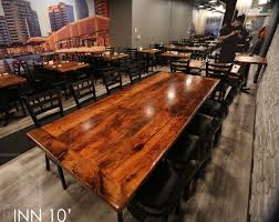 Reclaimed Wood Restaurant Table In Toronto Reclaimed Hemlock Threshing Floor Constructio Restaurant Tables Reclaimed Wood Restaurant Staining Hardwood Floors