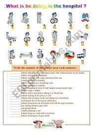 What Is He Doing In The Hospital Hospital Vocabulary Worksheets Student Learning