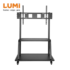 Three shelves make room for the equipment, while black iron wheels make it easy to adjust so that a perfect view of their favorite netflix show. Flat Screen Tv Stands Universal Black Tv Stand On Wheels For Sale View Black Tv Stand Brateck Product Details From Lumi Legend Corporation On Alibaba Com