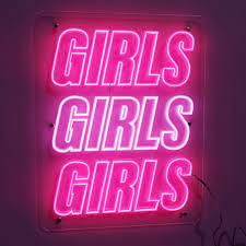 Girls Girls Girls Neon Led Sign Light Home Decor Office Etsy Bedroom Wall Collage Neon Signs Pink Aesthetic