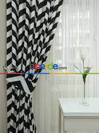 Siyah Beyaz Zigzag Fon Perde Leke Tutmaz Siyah Fon Perdeler Perde Siyah Beyaz
