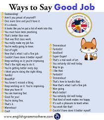 Ways To Say Good Job In English English Phrases English Grammar English Words