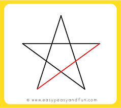 Easy way to draw a star. How To Draw A Star Step By Step Drawing Tutorial For The Easiest 5 Pointed Star Easy Peasy And Fun