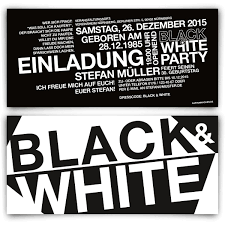Geburtstag Einladungen Black White Party In Schwarz Black White Parties Black Invitation White Party