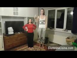 Without shoes, lisina stands 6 feet 9 inches (2.06 m) tall. Ekaterina Lisina Height Comparison