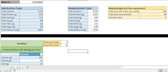 Choose an excel workout template to track your cardio and strength training minutes and calculate calories burned with each workout. Today I Made A Meal Prep Spreadsheet To Track Macros Nutrition And Spend Link In Comments Mealprepsunday