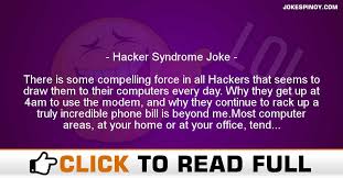 Hacker Syndrome Joke Pinoy Jokes