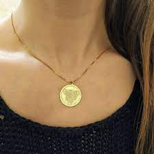 24k Gold Plated Triquetra Medallion Necklace Triangle Etsy Medallion Necklace Triquetra Necklace Necklace Price