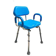 Medical shower chair bath tub seat sool white adjustable round 7 in h. Amazon Com Shower Chair Bath Chair Padded With Armrests Comfortable Tm Deluxe Shower Chair Institutional Quality Health Personal Care