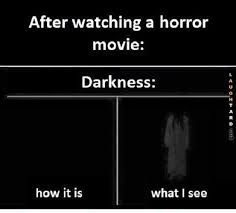 After Watching A Horror Movie Horror Movies Funny Horror Movie Quotes Scary Movie Memes