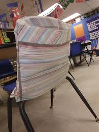 The Pinterest Diaries No Sew Pillowcase Chair Pockets Chair Pockets Creative Classroom Classroom Storage