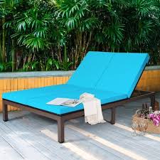 A double chaise lounge that is begging to be part of a romantic night of star gazing. Outdoor Double Chaise Lounge Target