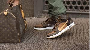 Louis Vuitton X Off White X Air Jordan 1 Louis Vuitton X Off White X Nike Air Jordan 1 One Pair Will Cost 4000 Usd In 2020 Sneakers Men Fashion Luis Vuitton Shoes Air Jordans