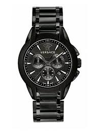 Versace Black Character Chrono Quartz Mens Fashion Watches Watches For Men Versace Watch