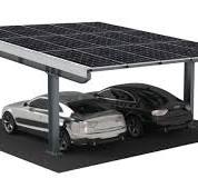 Solar System Car Parking Structure Galvanized Steel HDG Carport Waterproof  BIPV Solar Carport