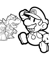 Color splash • paper mario: Free Printable Mario Coloring Pages For Kids