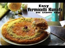 Kunafa Is A Traditional Arabic Dessert Using Kunafa Dough And Cream Cheese Those Who Tasted It Once Can T Forget The Mel Eggless Recipes Kunafa Recipe Recipes