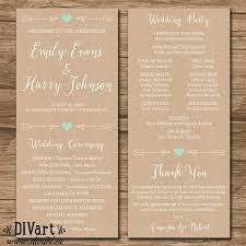 Rustic Wedding Program Ceremony Program Printable Files Rustic Wedding Garden Wedding Rustic Wedding Programs Wedding Ceremony Programs Wedding Programs