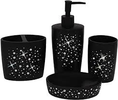 Canisters are ideal for cotton balls or shaving kits. Wodlo Star All Sky Bathroom Accessories Set Complete Bath Accessory Sets Includes Soap Dispen Soap Dispenser Bath Accessories Set Bathroom Accessories Sets