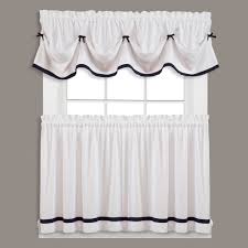Black And White Striped Valance Curtains Kate Window Curtain Panel And Valance White Kitchen Curtains Valance Drapes Curtains