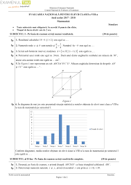 Subiecte Simulare Evaluare Nationala 2018 Matematica 1 Chart Bar Chart