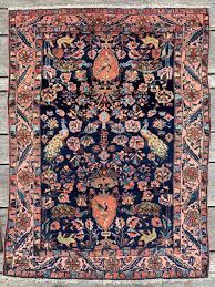 Shop how big is a 4x6 rug at target™. Steelman Rugs Antique Persian Bakhtiari Rug 4 6 X 6 1 Blue Coral Peacocks Bakhtiari Rugs Rugs Persian Decor