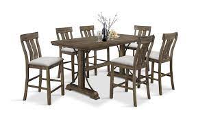 Available in a range of sizes, our kitchen and dining room tables can seat as few or as many as you like—from the cozy table tucked in the corner of your kitchen to the extension table with leaf that easily seats up to ten guests. Adams Counter Height Dining Table With 6 Stools Dock86