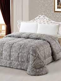 Trapunta Matrimoniale Raso Jacquard Shabby Chic Serie Dorian Variante Grigio Copriletto Idee Letto Biancheria Da Letto