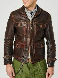 Thedi Atlas Hand Dyed Deluxe Half Belt Leather Jacket Men Style Leather Jacket Men Rocker Style Men