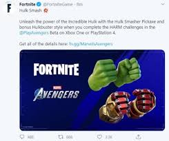 Get fortnite's hulk smashers pickaxe for free by participating in the marvel avengers beta! Breaking Fortnite Hulk Smasher Pickaxe And Bonus Hulkbuster Style Announced Marijuanapy The World News