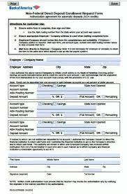 The standard direct deposit authorization form is meant for all employees of the federal government including the military (army, navy, air force, marines, etc.) as well as beneficiaries under government needs programs. How To Set Up Direct Deposits With Bank Of America Quora