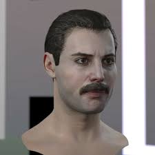 Artstation The 3d Model Of Freddie Mercury Singer Head Stephan Plotnicov In 2020 Freddie Mercury Singer 3d Model