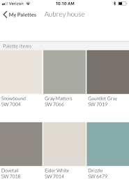The Colors We Chose For The Aubrey House Exterior Gray Matters House Snowbound Trim Driz White Exterior Houses Outside House Colors Outside House Paint
