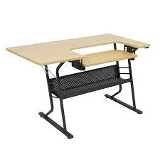 Studio Designs Eclipse Sewing Machine Table Light Brown Walmart Com Sewing Machine Tables Sewing Table Craft Table