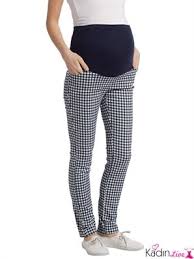 Lc Waikiki Siyah Beyaz Ekose Desenli Hamile Pantolon Modelleri Kadinlive Com Ekose Moda Stilleri Pantolon