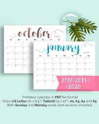Printable Calendar 2018 2019 Large Wall Calendar 2018 Desk Calendar Large Monthly Pages Printable Pd Calendar Printables Kids Calendar Large Wall Calendar