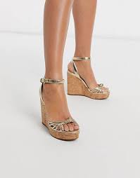 This offers some cushioning, and. Aldo Kaoedia Heel Wedge Sandal In Gold Leather Asos