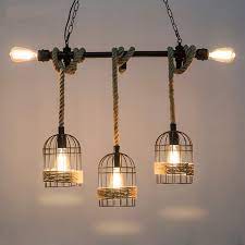 Cheap pendant lights, buy quality lights & lighting directly from china suppliers:rustic pendant lights wood coffee shop farmhouse coffee table white coffee tabl decor farmhouse farmhouse lamp grey glass ball pendant light bronze glass globe pendant light ceramic cup for tea glass coffee. Loft Industrial Hemp Rope Pendant Light Farmhouse Kitchen Lighting Black Cage Iron Rustic Lamp Fixtures Pendant Lights Aliexpress