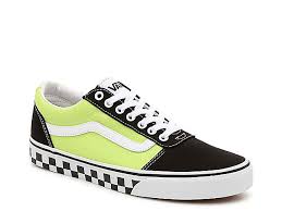 Black And Lime Green Sneakers Vans Ward Lo Sneaker Men S In 2020 Sneakers Men Vans Sneakers