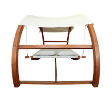 When the weather is beautiful and the sun shines high in the sky, why not take a nap. Leisure Season Ltd Swing Bed With Canopy